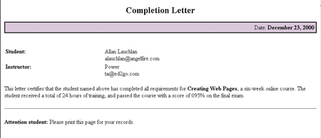 Ed to Go Creating Web Pages Certificate